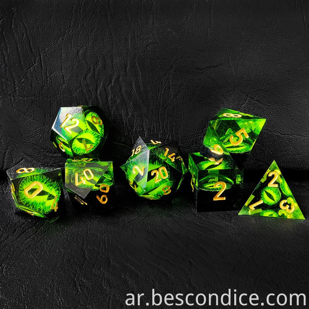 Beholder S Dragon Eye Sharp Edge Dice Handmade Resin D D Dice Set 5